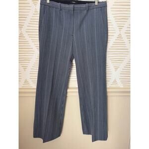 THEORY Women’s Size 8 Demitra 2 Eldora Stripe Flare Wool Pants